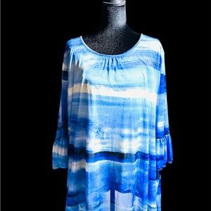 Catherines Oceanic Blue Tunic – Size 2X – New Without Tags 💙